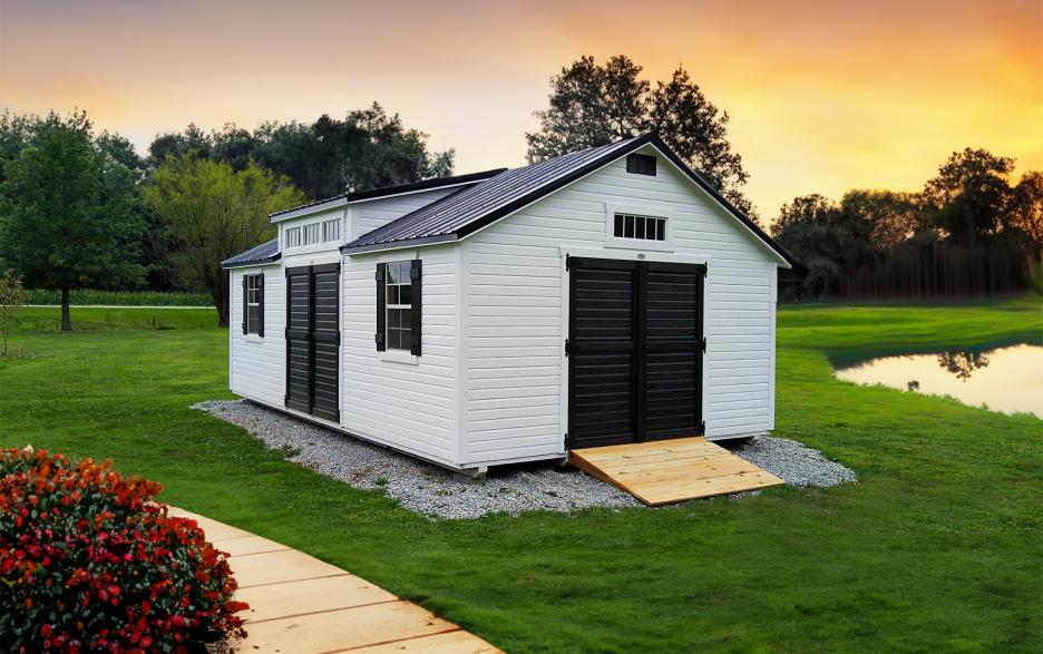 Shed with extra doors and windows